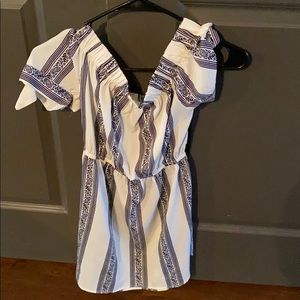 Blue and White Dress